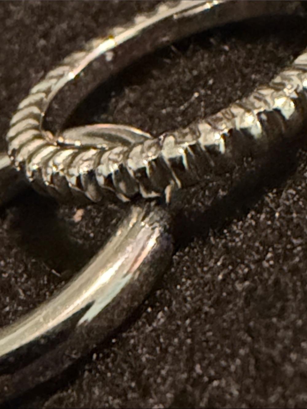Sterling Silver Stackable Smooth and Rope Rings - Women's Jewelry - Picture 2 of 5